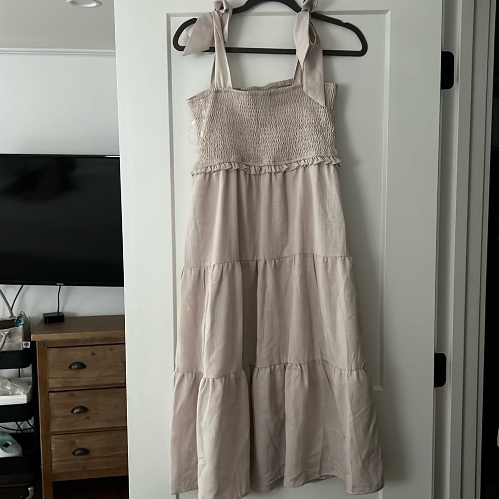 Smocked, tiered dress